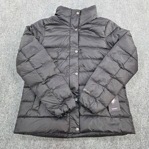 Eddie Bauer StratusTherm Down Puffer Jacket‎ Womens Medium Black Lightweight